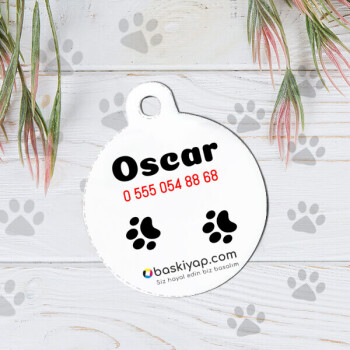 Yuvarlak Şekilli Kedi Köpek İsim Künyesi