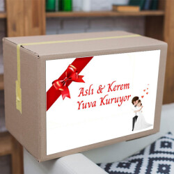 Kırmızı Kurdeleli 01 Çeyiz Etiketi