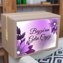 Mor Emoji Çeyiz Etiketi