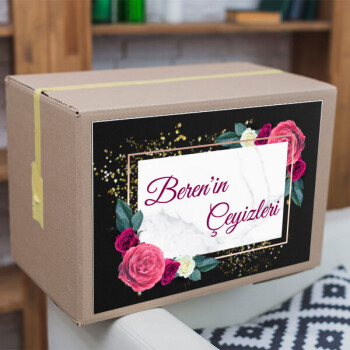 Siyah-Gold Çeyiz Etiketi