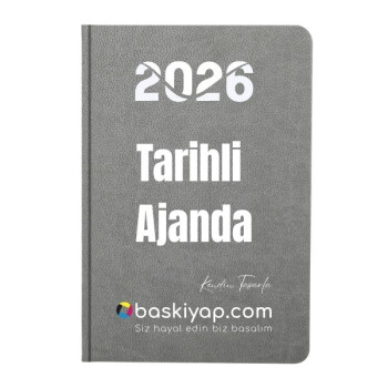 2026 Tarihli Ajanda Gri 17X24 Cm