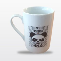 %5 Unicorn %95 Ninja Panda Porselen Kupa Bardak 270 Ml