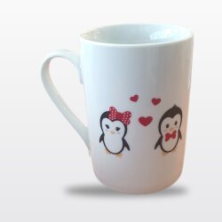 Aşık Penguenler Porselen Kupa Bardak 270 ml