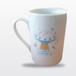 I Want To Believe UFO Porselen Kupa Bardak 270 ml