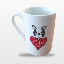 Love Me Love My Dog Köpekli Porselen Kupa Bardak 270 Ml