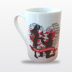 Seni Seviyorum Porselen Kupa Bardak 270 ml