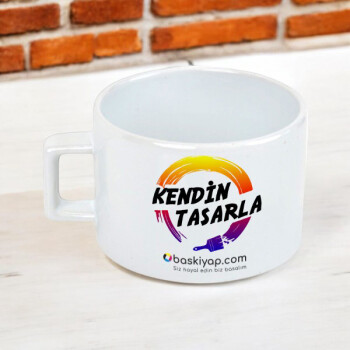 Kendin Tasarla Baskılı Latte Fincan
