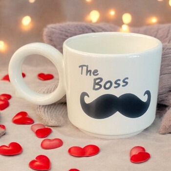 The Boss Tasarımlı Kupa Yuvarlak Kulp