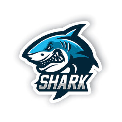 Kızgın Köpek Balığı Tasarımlı Sticker