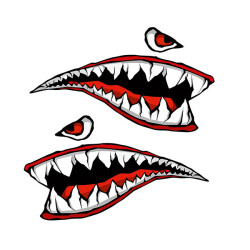 Kızgın Köpek Balığı Dişleri ve Gözü (Set)