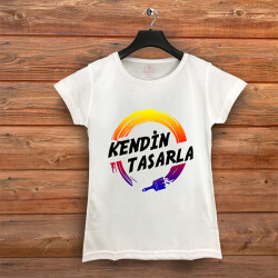 Beyaz Kadın Tişört | Baskılı