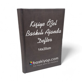 Kişiye Özel Tarihsiz Kahverengi 160 Yaprak 14X20 Cm Çizgili Defter