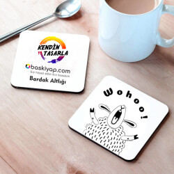 Kişiye Özel Baskılı Metal Bardak Altlığı