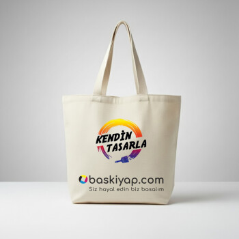 Kişiye Özel Baskılı Kanvas Geniş Hacim Alışveriş Ve Plaj Çantası