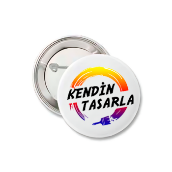 Buton Rozet - Kendin Tasarla 44 Mm