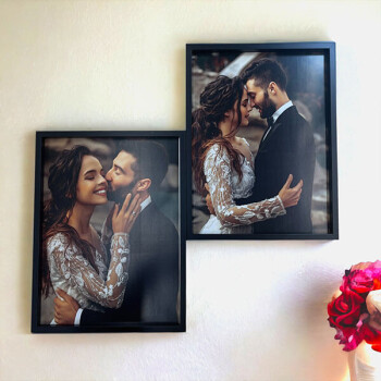 Kişiye Özel Siyah Sök Tak Çerçeve 2'Li 30X40Cm