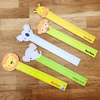 Kişiye Özel Tasarım Ahşap Cetvel 25Cm