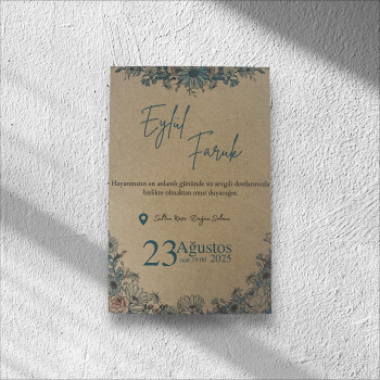 Kraft Davetiye 9.5 X 14 Cm