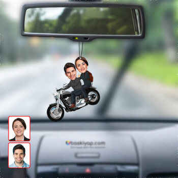 2 Li Çift Karikatür Dikiz Ayna Süsü