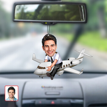 Pilot Karikatür Dikiz Ayna Süsü