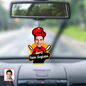 Şef Karikatür Dikiz Ayna Süsü