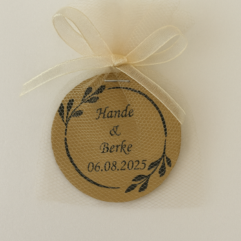 Kraft Hediyelik / Marka Etiketi Yuvarlak Kesim