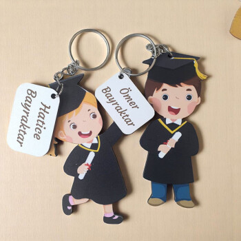 Kişiye Özel Hediyelik Ahşap Mezuniyet Anahtarlık