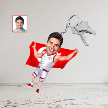 Milli Basketbol Takımı Karikatür Biblo Anahtarlık