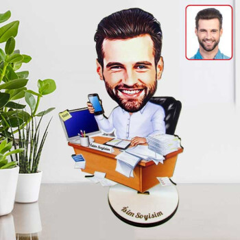 Kişiye Özel Muhasebeci Karikatürlü Biblo