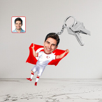 Milli Futbol Takımı Karikatür Biblo Anahtarlık