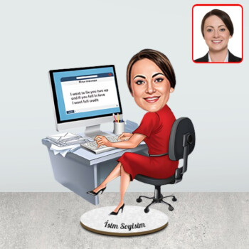 Masada Oturan Kadın Tasarımlı Biblo