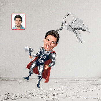 Kişiye Özel Savaşçı Karikatür Biblo Anahtarlık