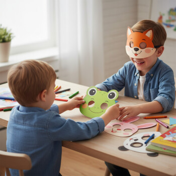 Çocuklara Özel Karton Maske