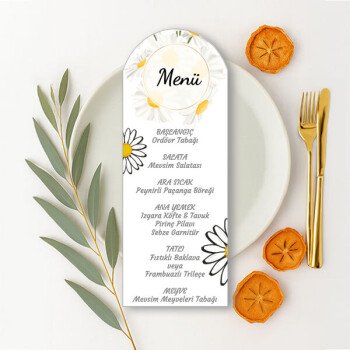 Kişiye Özel Oval Menü Kartı