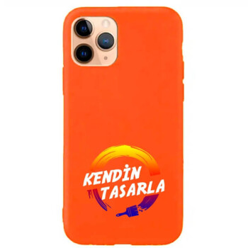Kendin Tasarla Iphone 11 Pro Neon Turuncu Telefon Kılıfı