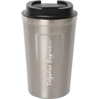 Kişiye Özel Gümüş Çelik Termos Kilitli Mug 380 Ml