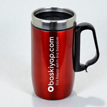 Kişiye Özel Kırmızı Çelik Termos Bardak