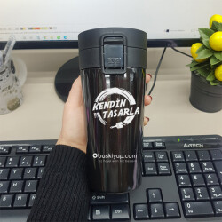Vakumlu Premium Çelik Termos 380ml - Süzgeçli