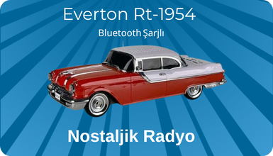 Arabalı Bluetooth Fm/Usb/Tf/Aux Şarjlı Nostaljik Radyo