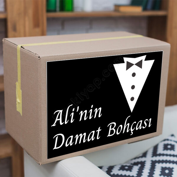 Damat Bohçası 01 Çeyiz Etiketi görsel