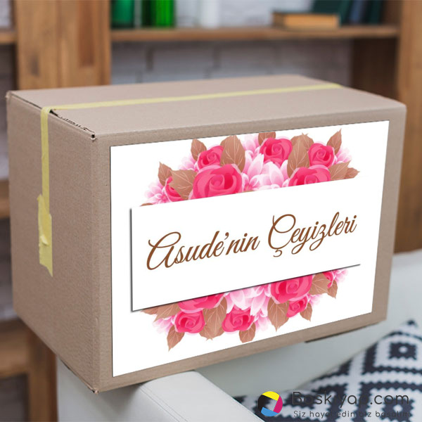 Gül Kenarlıklı Çeyiz Etiketi görsel