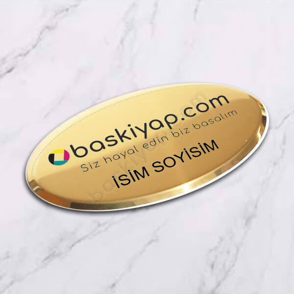 Oval Altın Yaka İsimliği  My12
