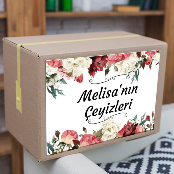 Karanfilli Çeyiz Etiketi