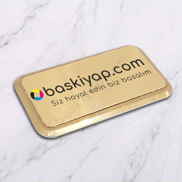 Metal Yaka İsimliği Altın My14