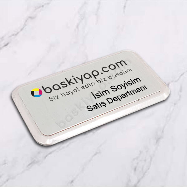 Metal Yaka İsimliği Gümüş My17