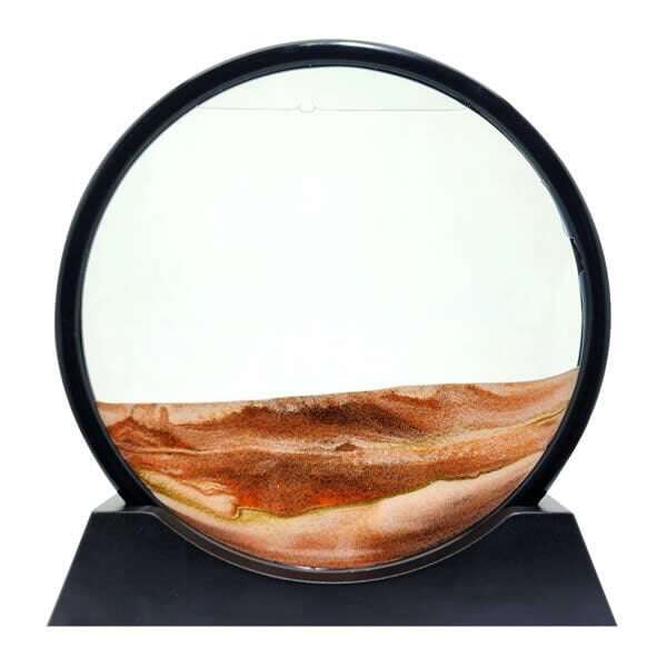 Dekoratif Siyah Çerçeveli Yuvarlak Büyük Boy Kum Saati