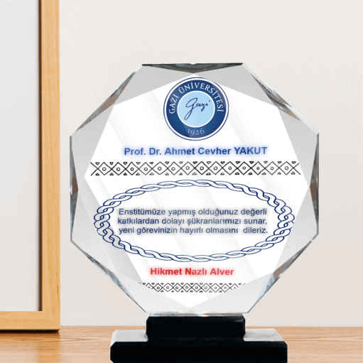 Şlt052 Ekonomik Kristal Plaket - Görsel 1