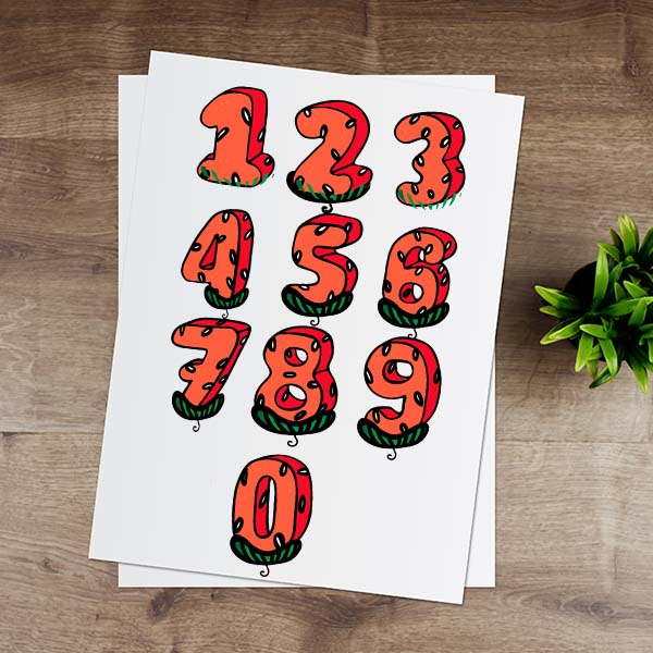 Karpuz Rakamlar Eğitici Sticker - Görsel 1