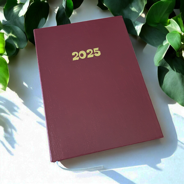 Ekonomik Kişiye Özel 2025 Bordo Ajanda Defter görsel