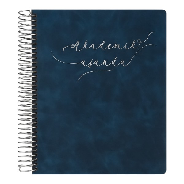 Victoria's Journals 17X23 2025-2026 Spiralli Sert Kapak Ayraçlı Akademik Ajanda 225-2236 Lacivert